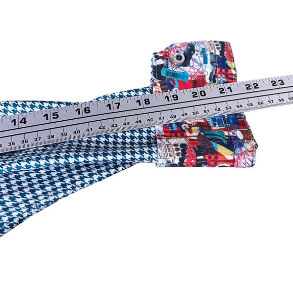 Robert Graham Shirt Men's Medium Blue Houndstooth UK England London Flip Cuff - Picture 10 of 11